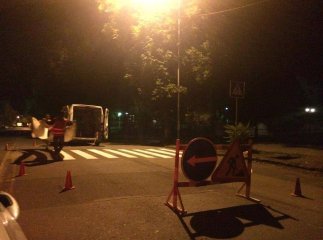 В Ужгороді вночі малюють "зебри" (ФОТО)