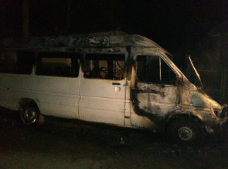 Вночі у Сваляві горіла маршрутка