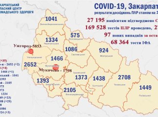 COVID-19 на Закарпатті: оновлені дані
