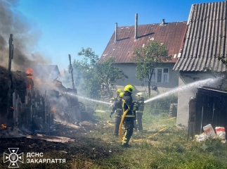 Рятувальники розповіли про вчорашню пожежу на Закарпатті: що та де горіло