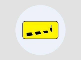 Що означає табличка лінії на жовтому фоні