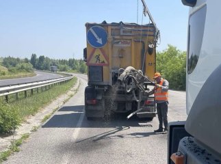 Трасу Київ — Чоп у межах Закарпатської області латають у кількох місцях