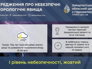 На Закарпаття сунуть грози — синоптики