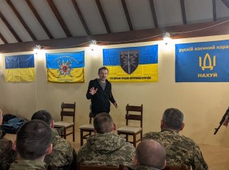 Святослав Вакарчук виступив перед воїнами 128-ї бригади