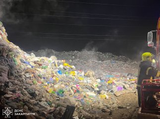 В одному з міст вночі горіло сміттєзвалище
