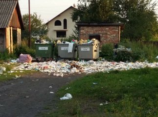 Подвір’я однієї з лікарень області потопає у смітті