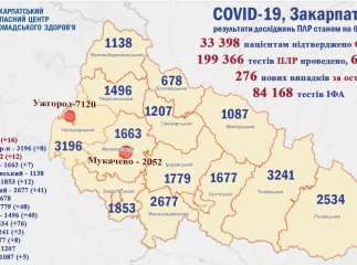 Закарпаття по темпу поширення коронавірусу вийшло на друге місце в Україні