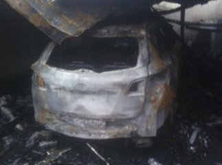 На Рахівщині вогнеборці гасили пожежу в гаражі