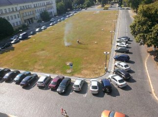 Перед будівлею Закарпатської ОДА намагав себе спалити чоловік (ФОТО, ВІДЕО)