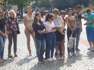 У центрі Мукачева читали твори Івана Франка