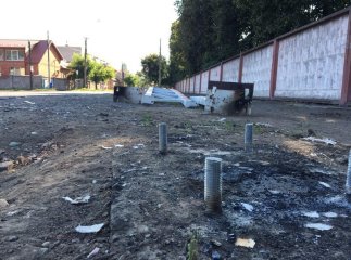 Обмежувач великогабаритного транспорту на Підгорянській простояв менше двох діб