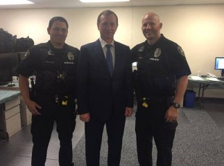 Мер Ужгорода Богдан Андріїв відвідав поліцейський відділок у США