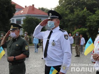 Поліція Закарпаття долучилась до урочистостей з нагоди державних свят
