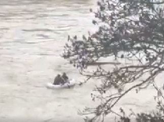 Дивакуваті екстремали влаштували у центрі Ужгорода небезпечне шоу, пропливши по бурхливій річці