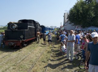 Кілька сотень людей прийшли побачити унікальний ретро-паровоз