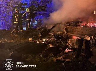 Пильний таксист помітив нічну пожежу на околиці райцентру на Закарпатті