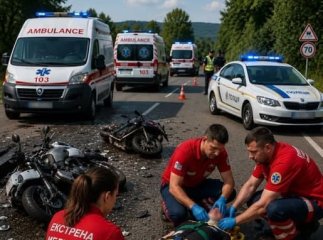 На Берегівщині троє травмованих внаслідок зіткнення двох мотоциклів