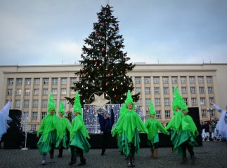 Сьогодні запалили вогні на головній ялинці Закарпаття