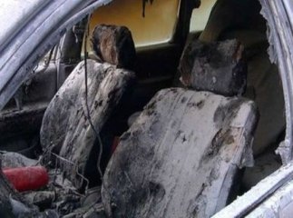 У мікрорайоні Росвигово в Мукачеві горіла "Ауді"