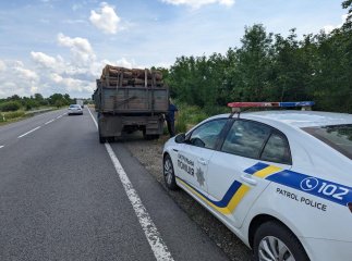 Патрульні виявили водія, який незаконно перевозив деревину