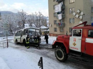У Воловці рейсовий автобус з’їхав у кювет