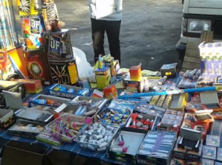 Під час рейду мукачівські міліціонери виявили підпільну точку з продажу петард та салютів