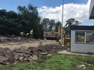 На КПП "Тиса" розпочали будівництво вбиральні