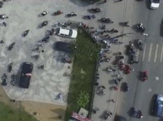 Мукачівські відеографи відзняли зліт байкерів з висоти пташиного польоту