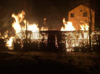 Цієї ночі у Кольчині горів деревообробний цех