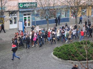 "Банду геть" та "Ми за ЄС" – школярі Мукачева вийшли на власний мітинг (ФОТО, ВІДЕО)