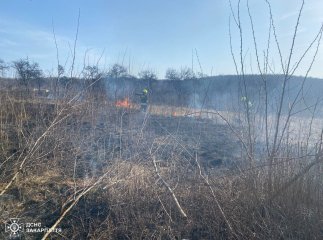 За добу в області ліквідували 8 випадків загоряння сухої трави
