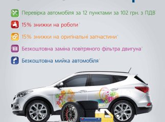 Для власників автомобілів Hyundai почалася весняна сервісна акція