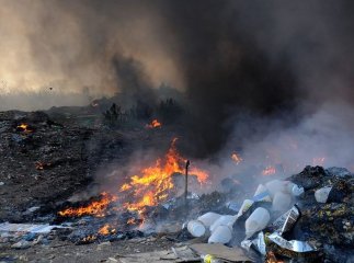 Вночі горіло сміттєзвалище