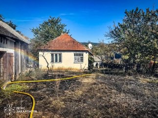 Через суху траву ледь не загорілося обійстя на Закарпатті