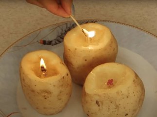 Саморобна свічка з картоплі та олії, яка горітиме довго: як її зробити за копійки
