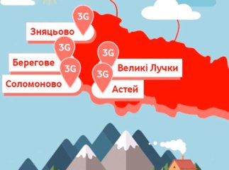 У Великих Лучках, Зняцьові та Берегові "Vodafone" запустив 3G