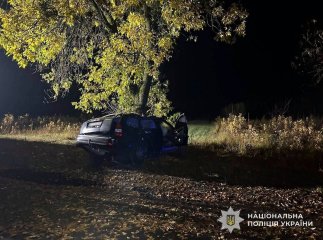 Авто на швидкості в’їхало в дерево: загинув 27-річний водій та юнаки віком 15 і 17 років