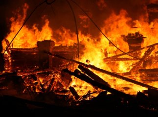 У Великому Березному горів магазин будівельних матеріалів