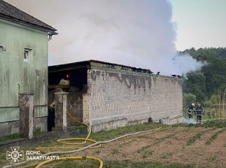 Вогонь з гаража сягав до будинку на Ужгородщині