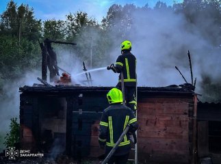 Упоралися лише рятувальники: на Тячівщині палала літня кухня