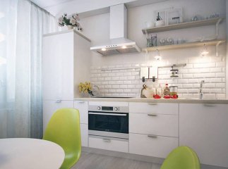 Дизайн кухні 2024 без верхніх шаф