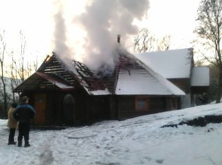 На Свалявщині горіло кафе "Любисток"