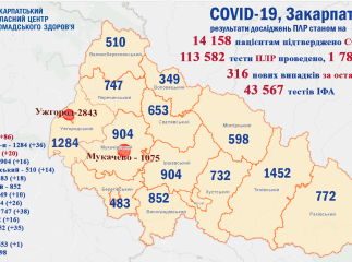 П’ять смертей та рекордно багато хворих за добу: статистика коронавірусу на Закарпатті