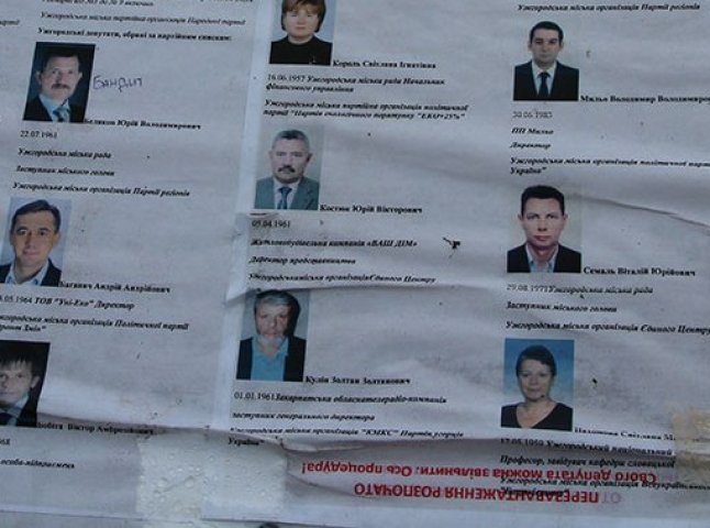 В Ужгороді з’явились інформаційні стенди з повною інформацією про депутатів Ужгородської міськради та Закарпатської облради