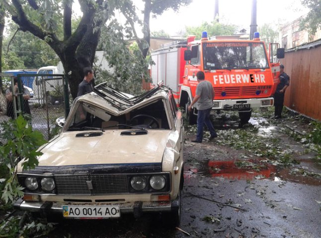 Рятувальники відзвітували про роботу з ліквідації наслідків буревію в Ужгороді