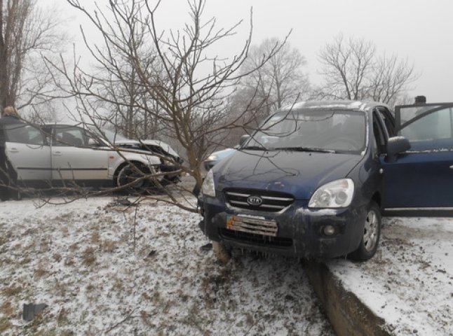 На Берегівщині жінка на своєму автомобілі спричинила ДТП, виїхавши на смугу зустрічного руху