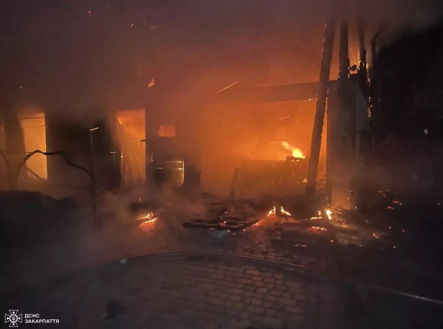 Вогнеборці ліквідували масштабну пожежу, яка перекинулася з гаража на будинок
