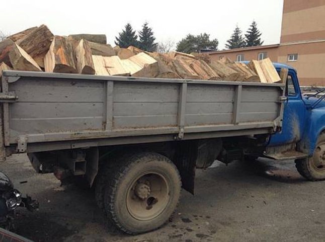 У Мукачеві поліція затимала вантажівку з дровами без документів