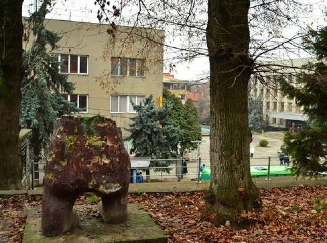 У центрі Ужгорода невідомі вщент розбили скульптуру ведмедя