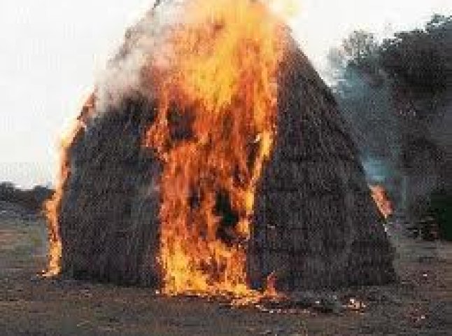 Через необережне поводження з вогнем, у селі Довге згоріло 2 тонни сіна